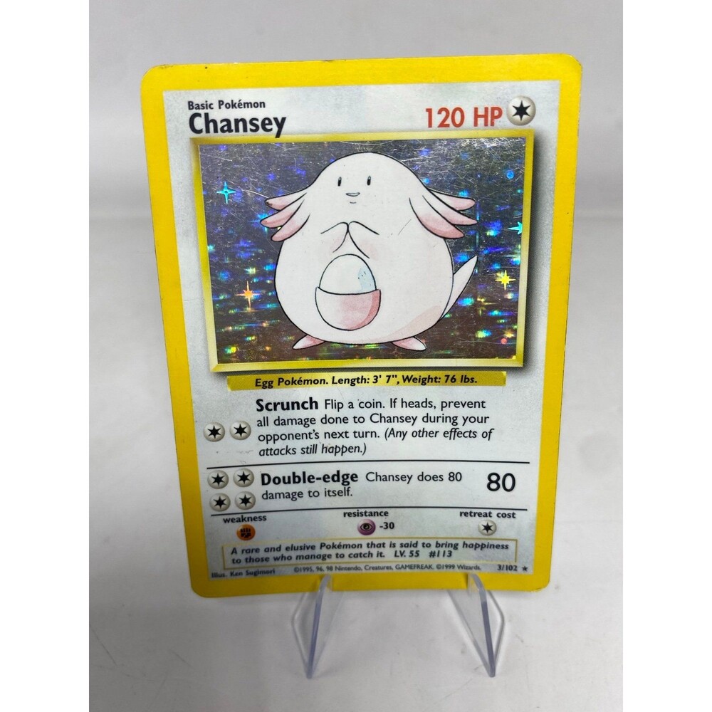 Chansey - Holo - 3/102 Base Set - Pokémon TCG - 1999 MP